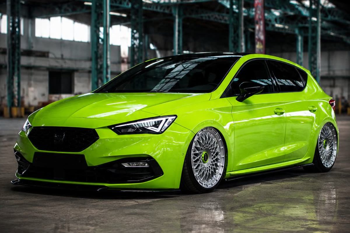 Cupra León verde lima personalizado, ejemplo de tuning